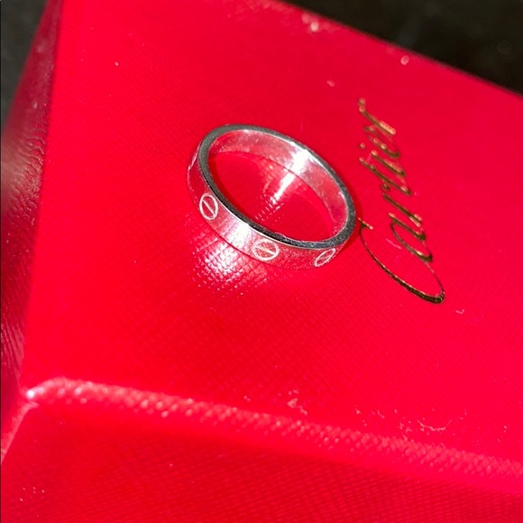 Cartier White Gold 18k Love Ring Wedding Band - Picture 9 of 11
